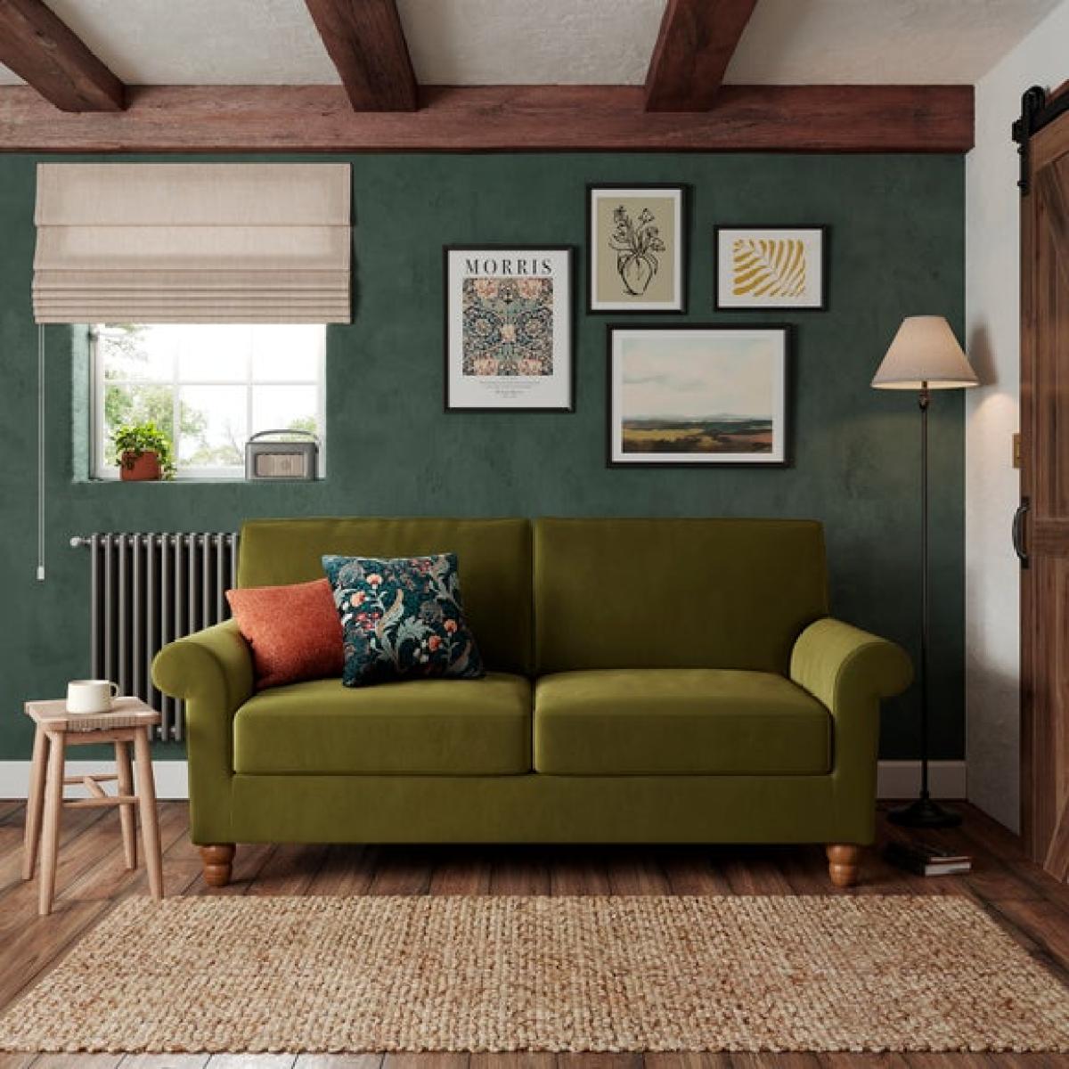 Bettie Velvet 3 Seater Double Sofa Bed – image 3