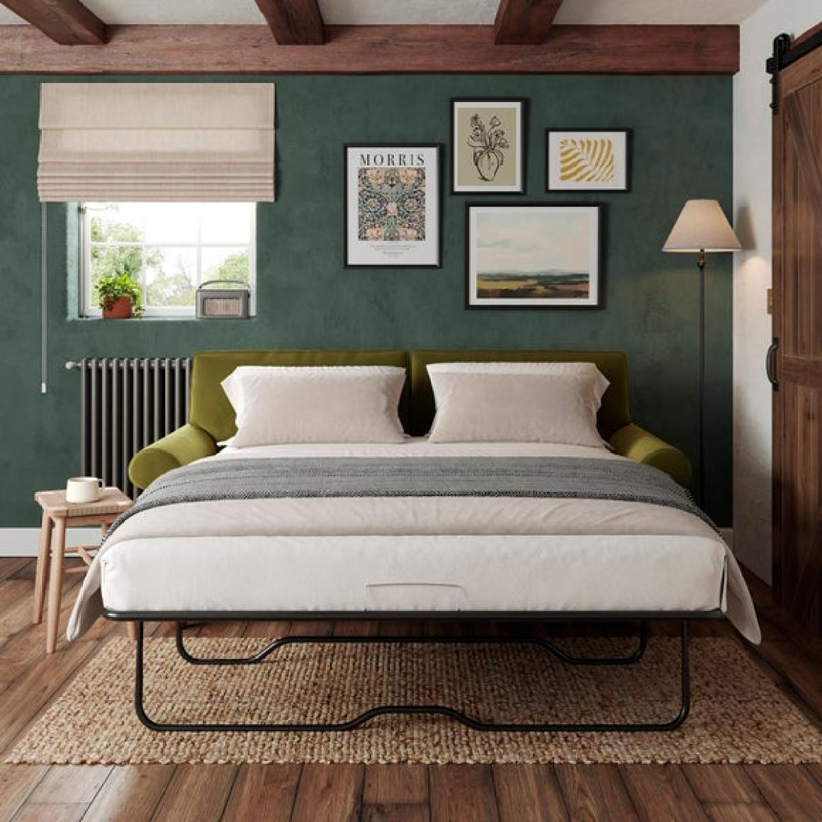 Bettie Velvet 3 Seater Double Sofa Bed – image 1