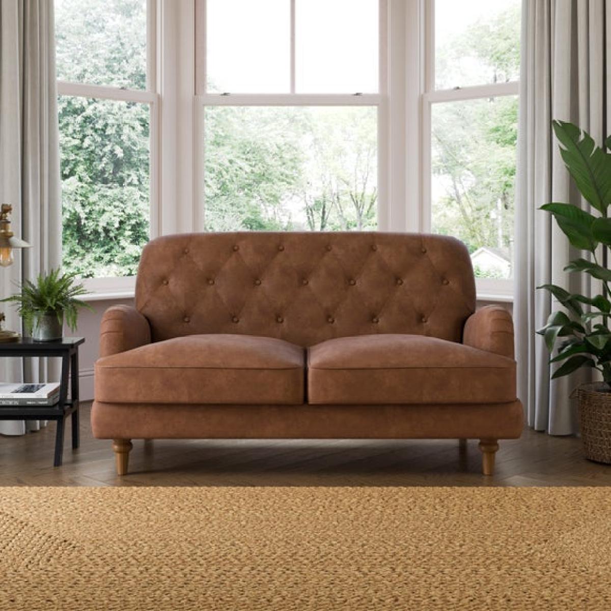 Beatrice II Buttoned Faux Leather 3 Seater Sofa Bed – image 2