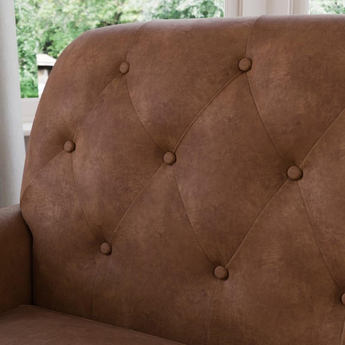 Beatrice II Buttoned Faux Leather 3 Seater Sofa Bed – image 3