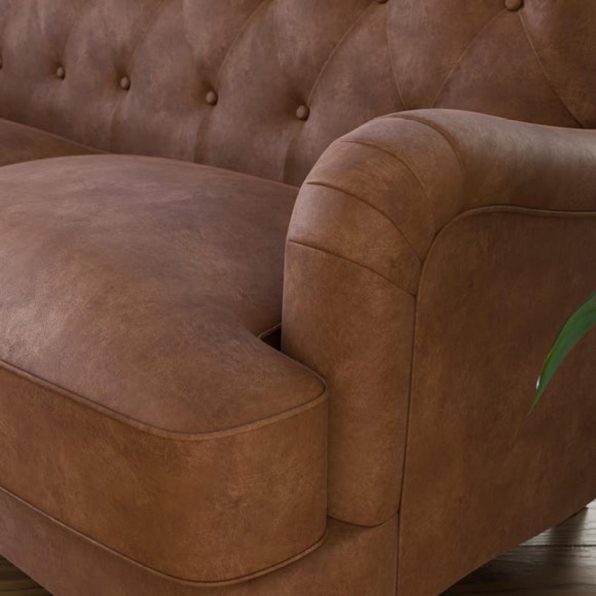 Beatrice II Buttoned Faux Leather 3 Seater Sofa Bed – image 4