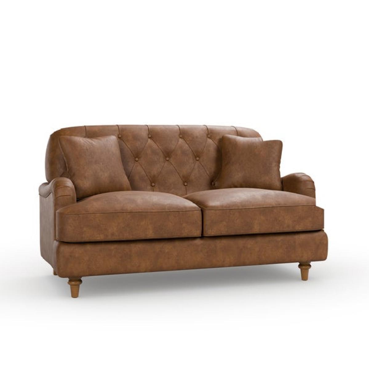 Beatrice II Buttoned Faux Leather 3 Seater Sofa Bed – image 8