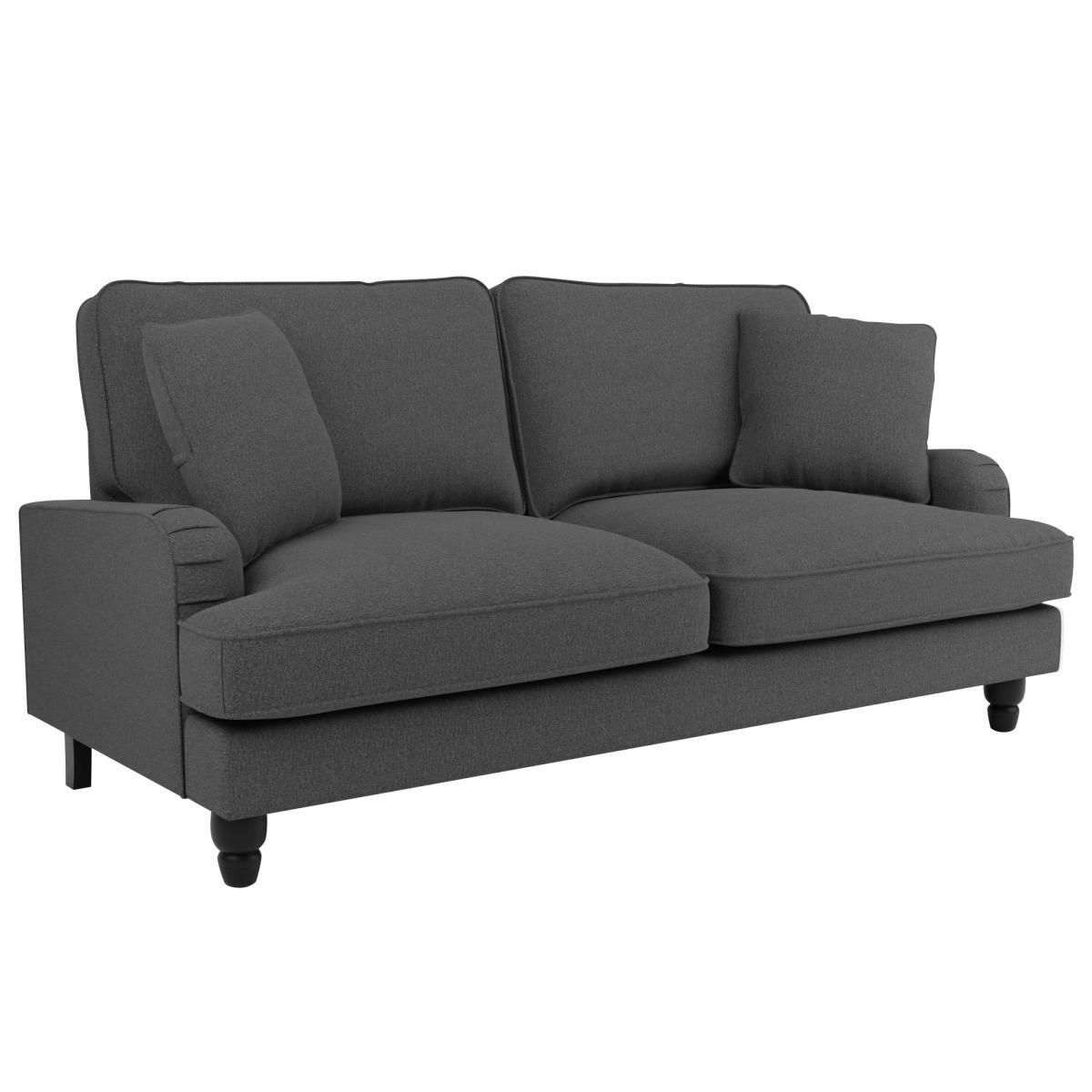 Beatrice Fabric 3 Seater Sofa Bed Charcoal – image 3