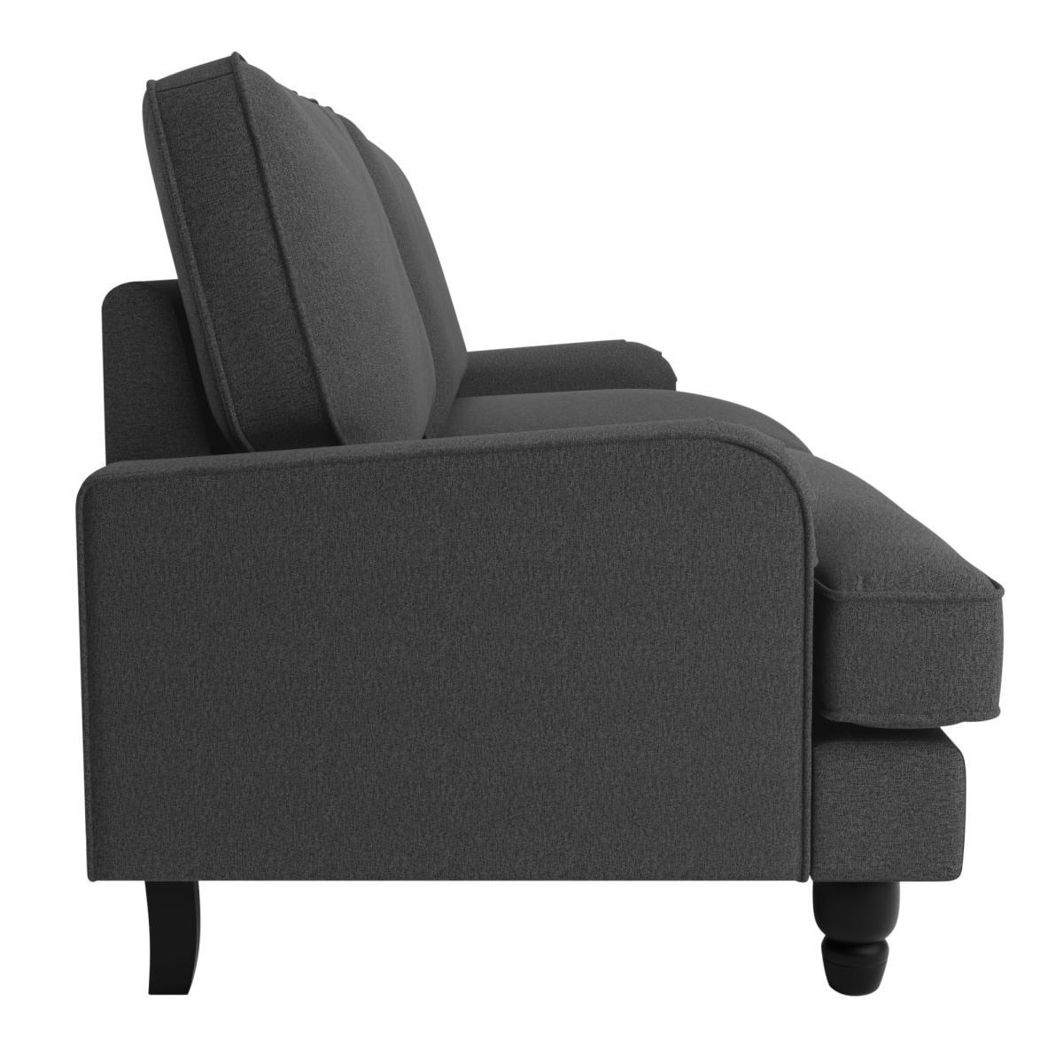 Beatrice Fabric 3 Seater Sofa Bed Charcoal – image 5