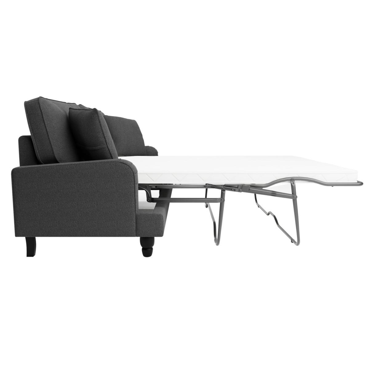 Beatrice Fabric 3 Seater Sofa Bed Charcoal – image 8