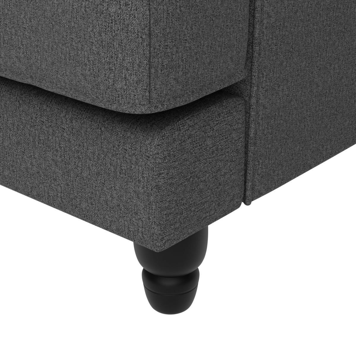 Beatrice Fabric 3 Seater Sofa Bed Charcoal – image 10