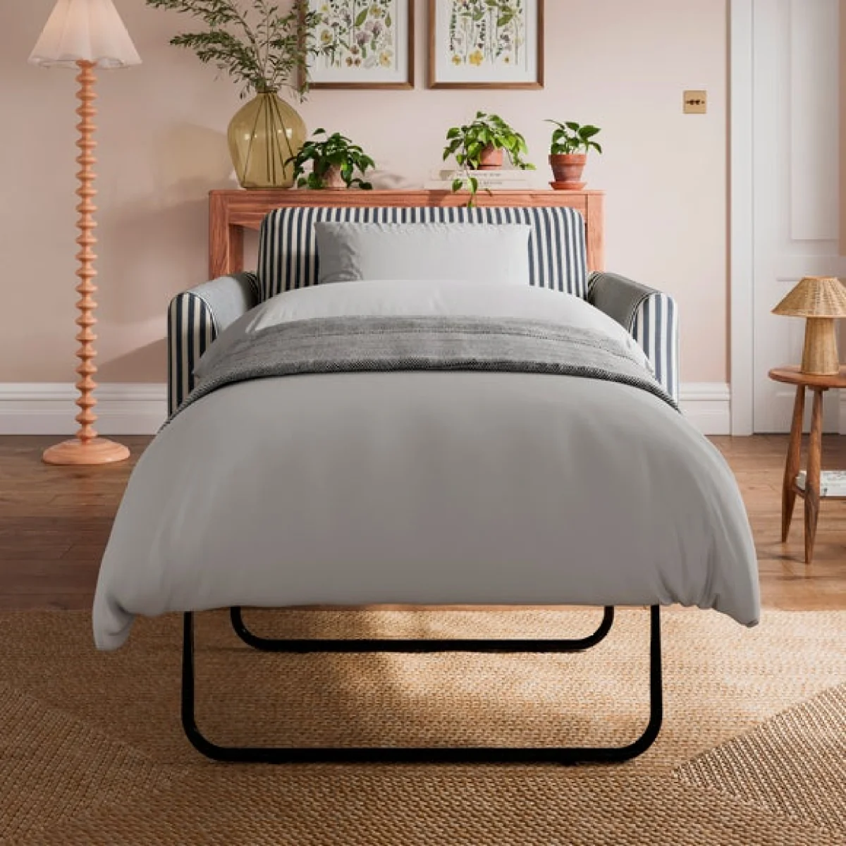 Max Linford Stripe Single Snuggle Sofa Bed – image 1