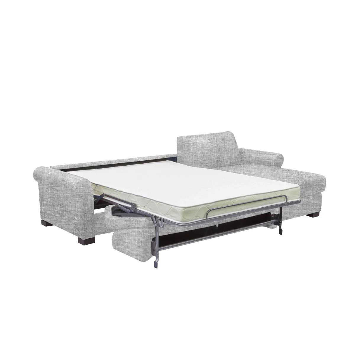 Nicoletti - Alcova 3 Seater Right Hand Facing Fabric Sofa Bed and Storage Chaise with Scroll Arms – image 4