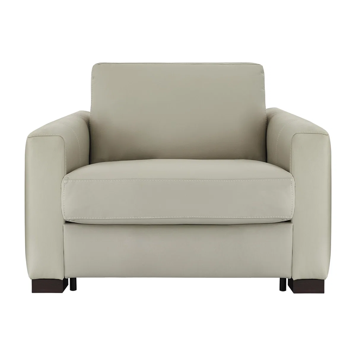 Nicoletti - Alcova Leather Chair Sofa Bed with Box Arms - Torello Tortora – image 1