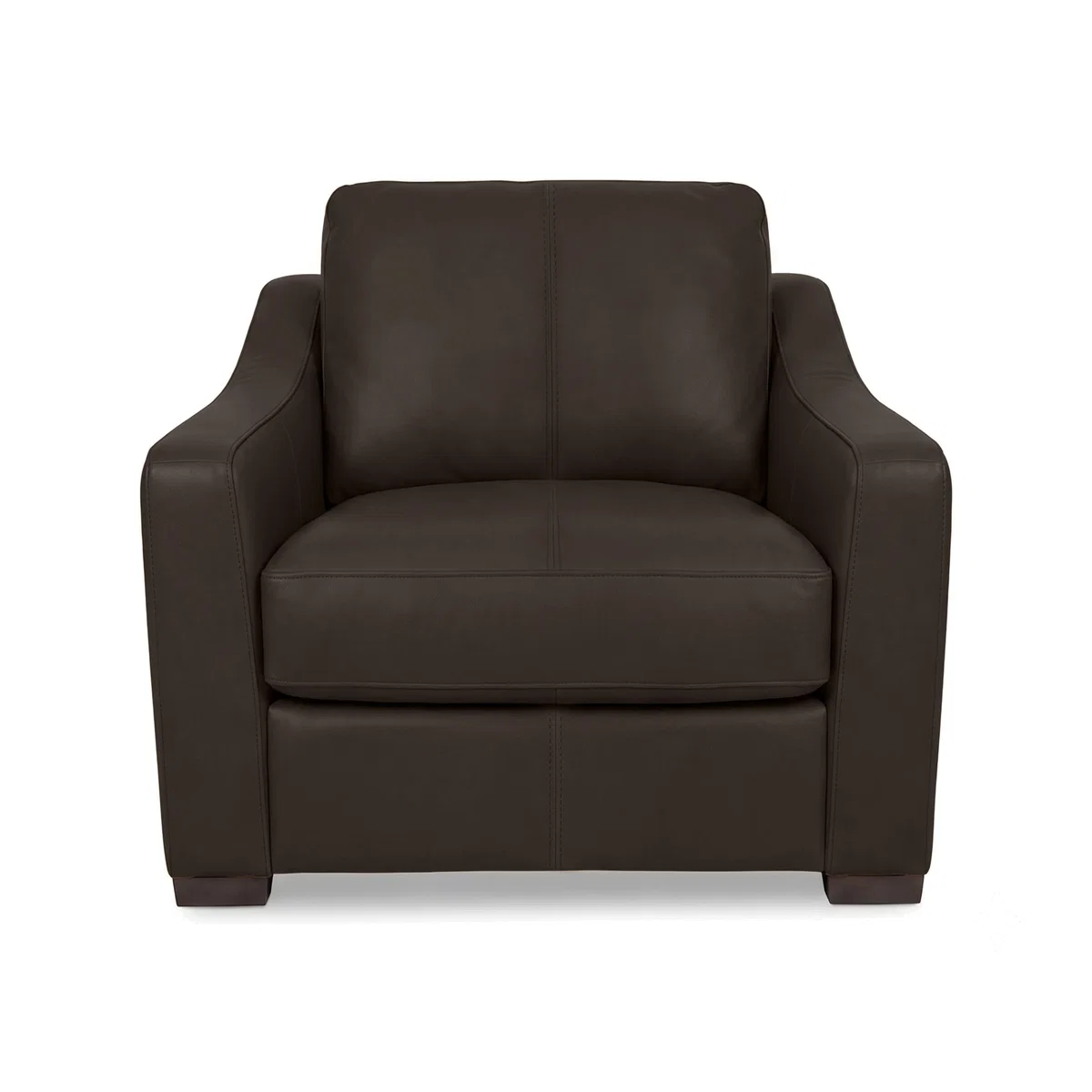 World of Leather - Nap Leather Snuggler Sofa Bed - Dark Chocolate - Sofas and Armchairs - In Time for Christmas – image 1