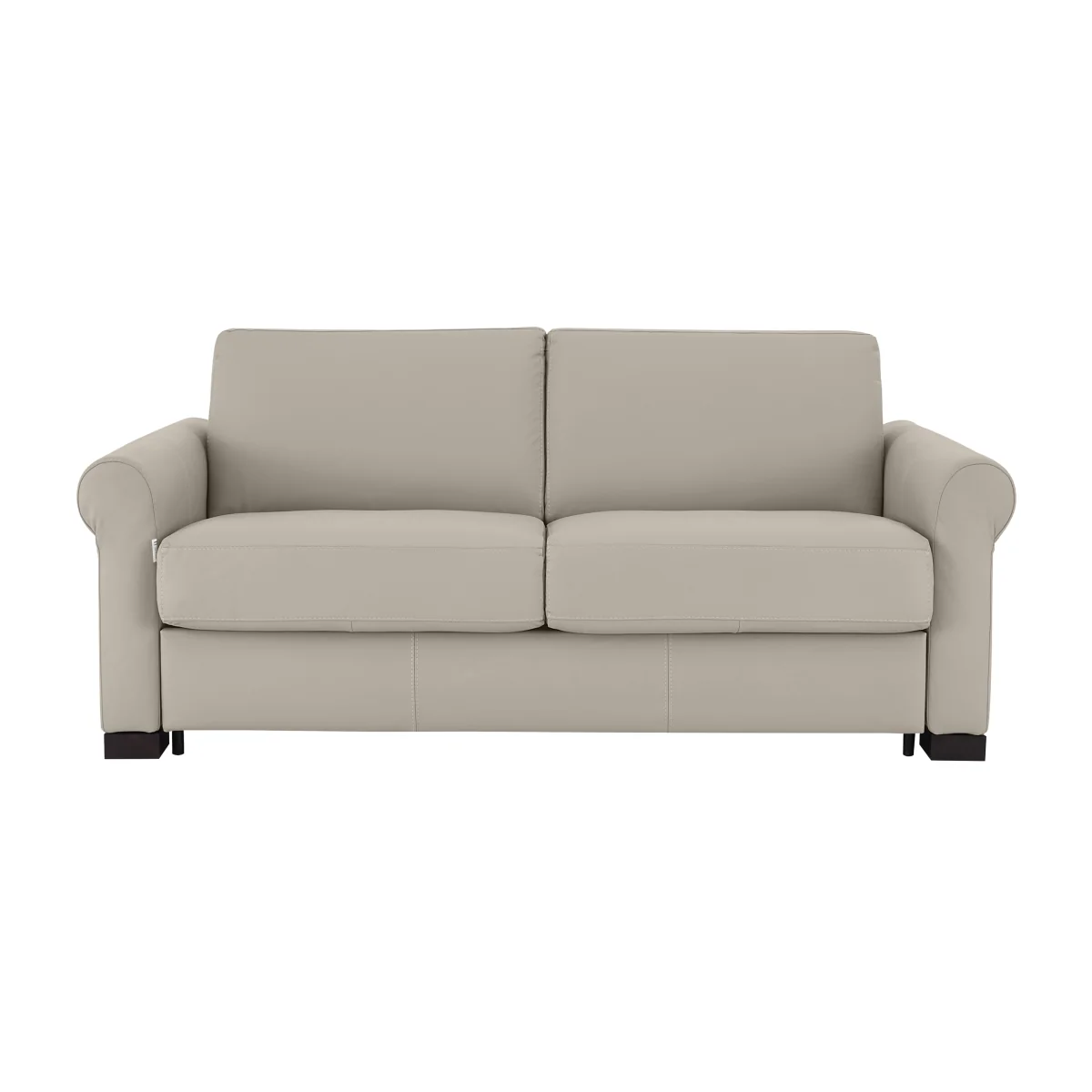 Nicoletti - Alcova 2.5 Seater Leather Sofa Bed with Scroll Arms - Botera Crema - Sofas and Armchairs - In Time for Christmas – image 1
