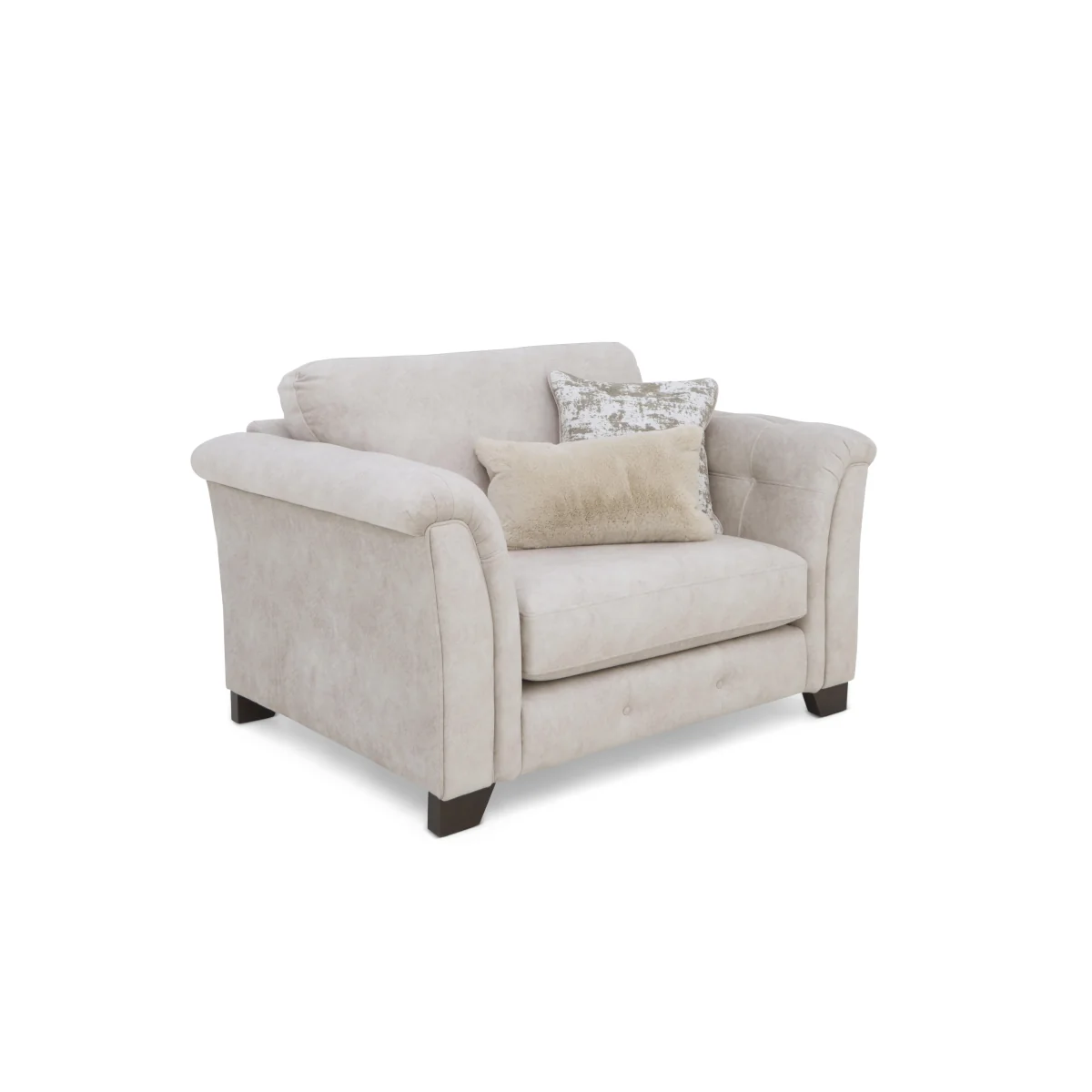 Aura Fabric Classic Back Love Chair Sofa Bed - Enzo Cream - Sofas and Armchairs - In Time for Christmas – image 5