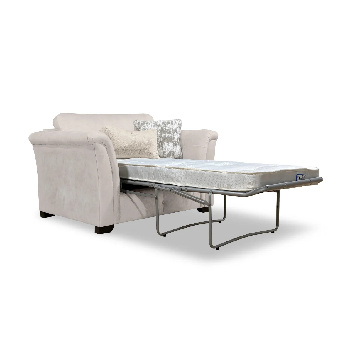 Aura Fabric Classic Back Love Chair Sofa Bed - Enzo Cream - Sofas and Armchairs - In Time for Christmas – image 6