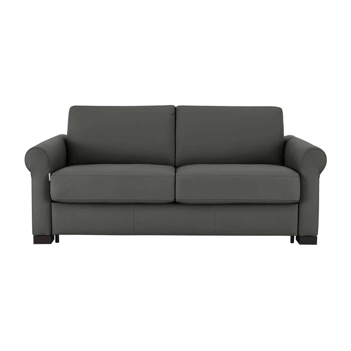 Nicoletti - Alcova 2.5 Seater Leather Sofa Bed with Scroll Arms - Botero Grigio - Sofas and Armchairs - In Time for Christmas – image 1