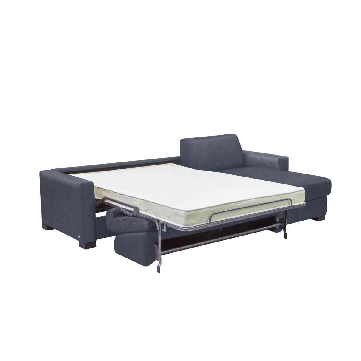 Nicoletti - Alcova 3 Seater Fabric Sofa Bed with Storage Chaise with Box Arms - Grey – image 4