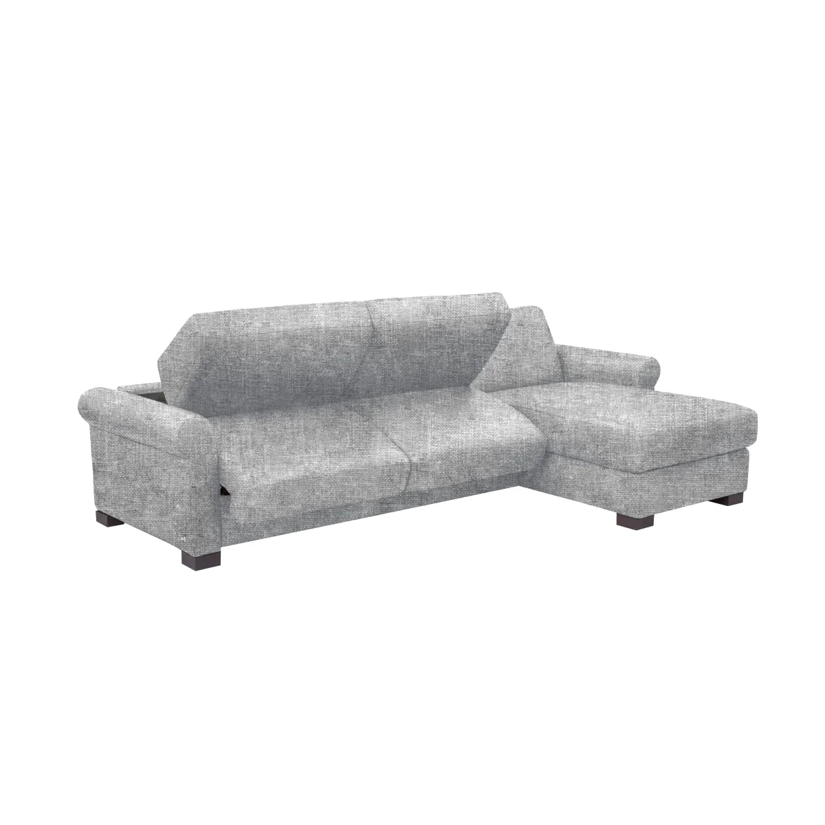 Nicoletti - Alcova 3 Seater Left Hand Facing Fabric Sofa Bed and Storage Chaise with Scroll Arms – image 2