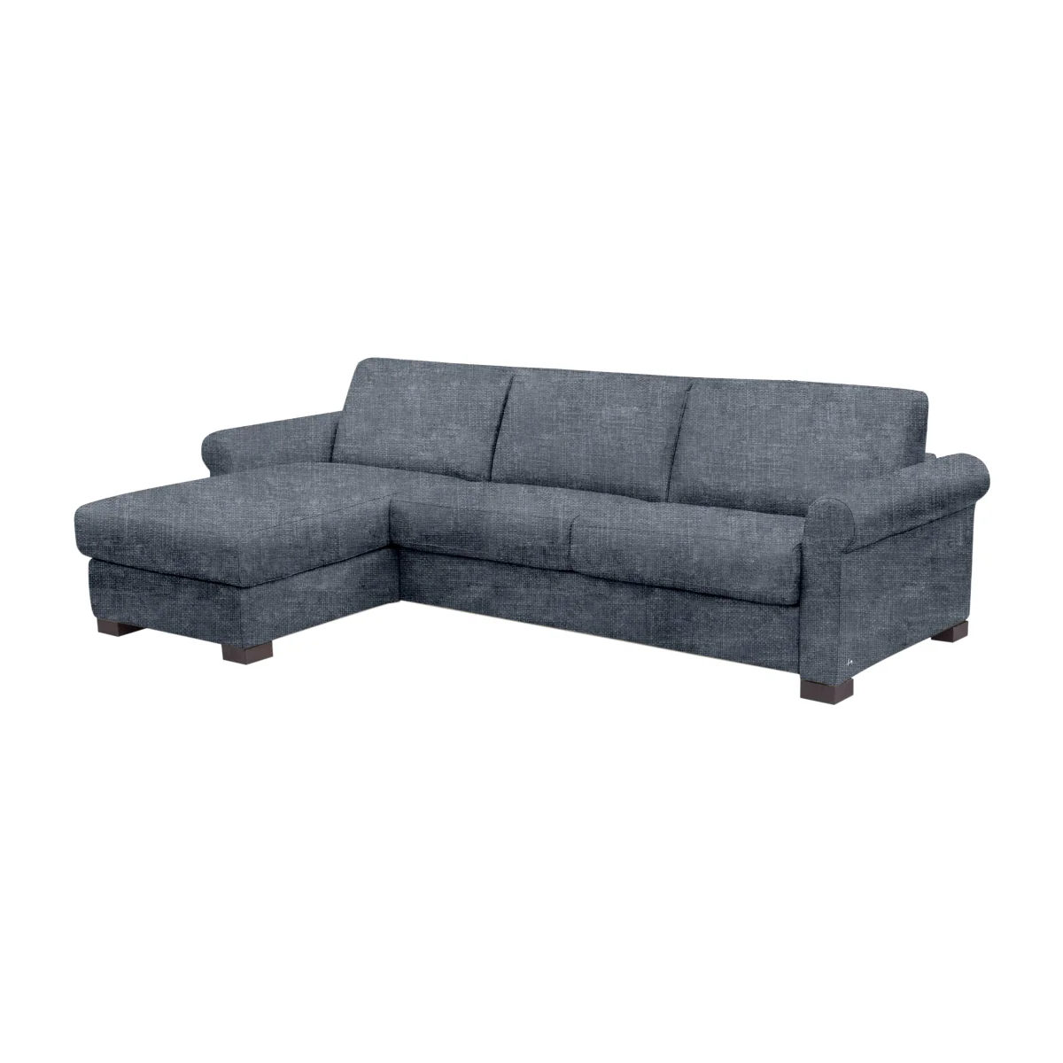 Nicoletti - Alcova 3 Seater Left Hand Facing Fabric Sofa Bed and Storage Chaise with Scroll Arms – image 1