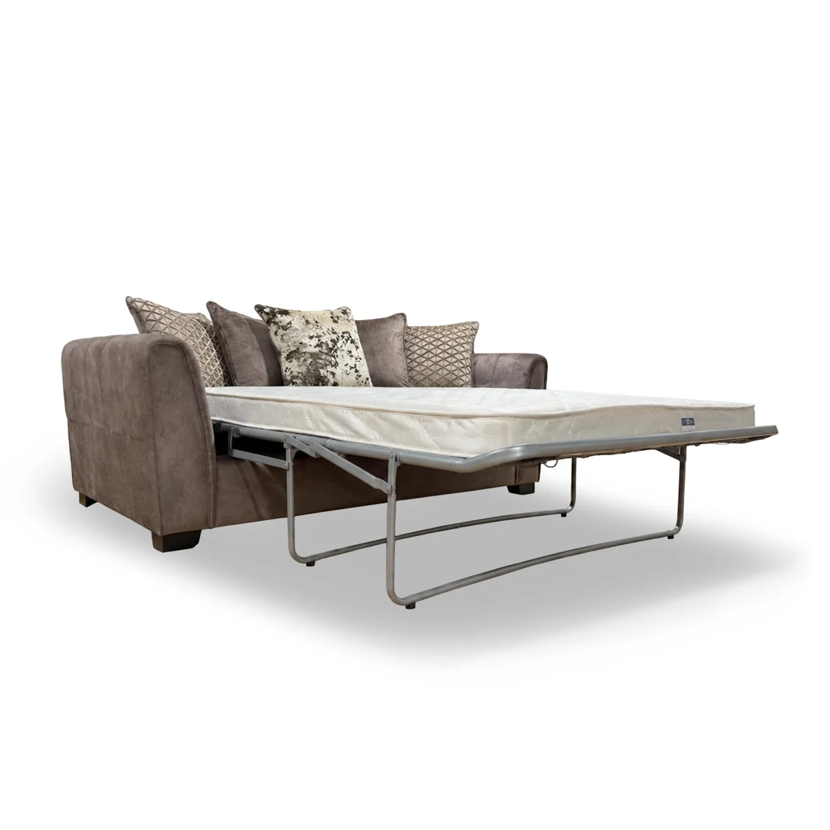 Mariah 3 Seater Fabric Scatter Back Sofa Bed - Dapple Cream with Brass Insert - Sofas and Armchairs - In Time for Christmas – image 8
