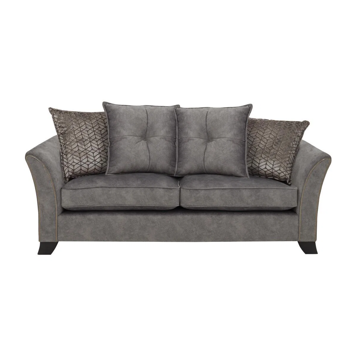 Amora 3 Seater Fabric Pillow Back Sofa Bed – image 1