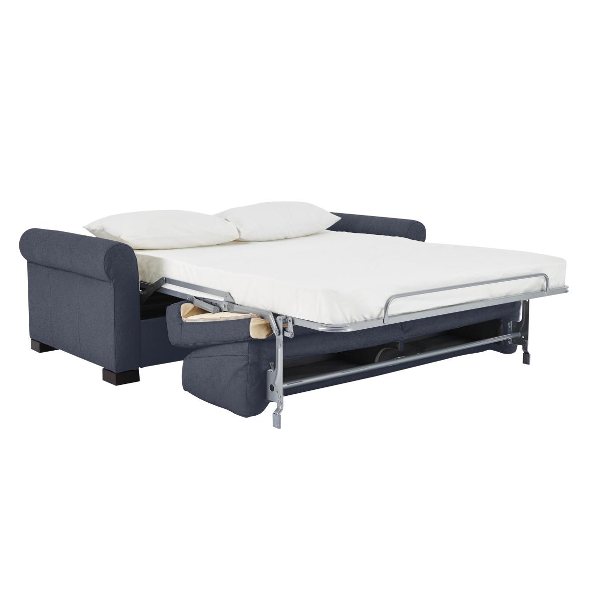Nicoletti Italia - Alcova 3 Seater Fabric Sofa Bed with Scroll Arms - Coupe Beige – image 3