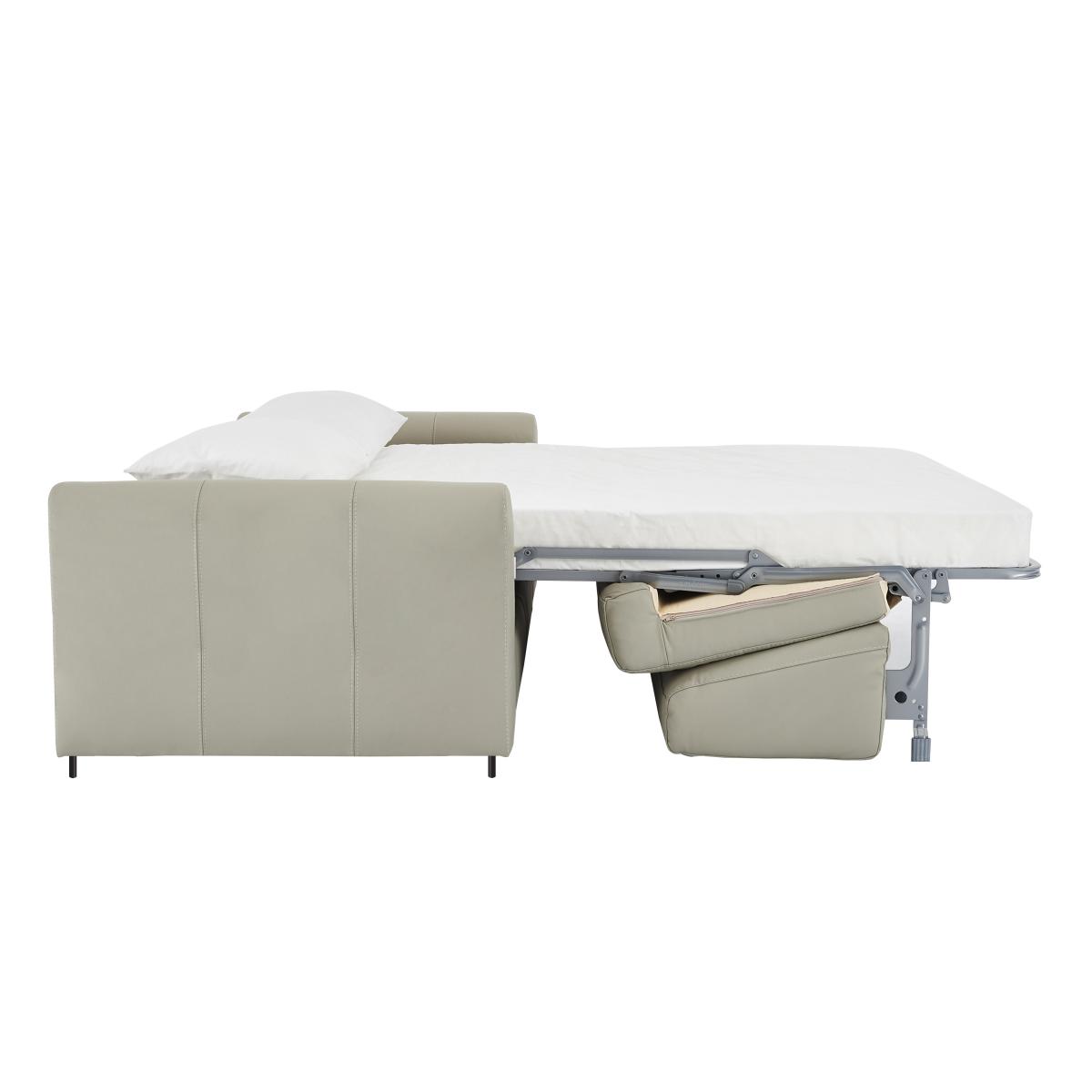 Nicoletti - Alcova 2.5 Seater Leather Sofa Bed with Slim Arms - Dali Tortora – image 8