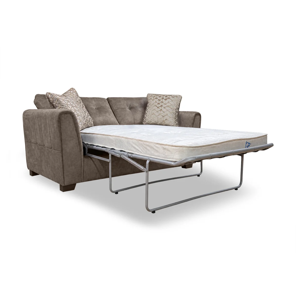 Mariah 2 Seater Fabric Classic Back Sofa Bed - Dapple Cream with Brass Insert - Sofas and Armchairs - In Time for Christmas – image 6