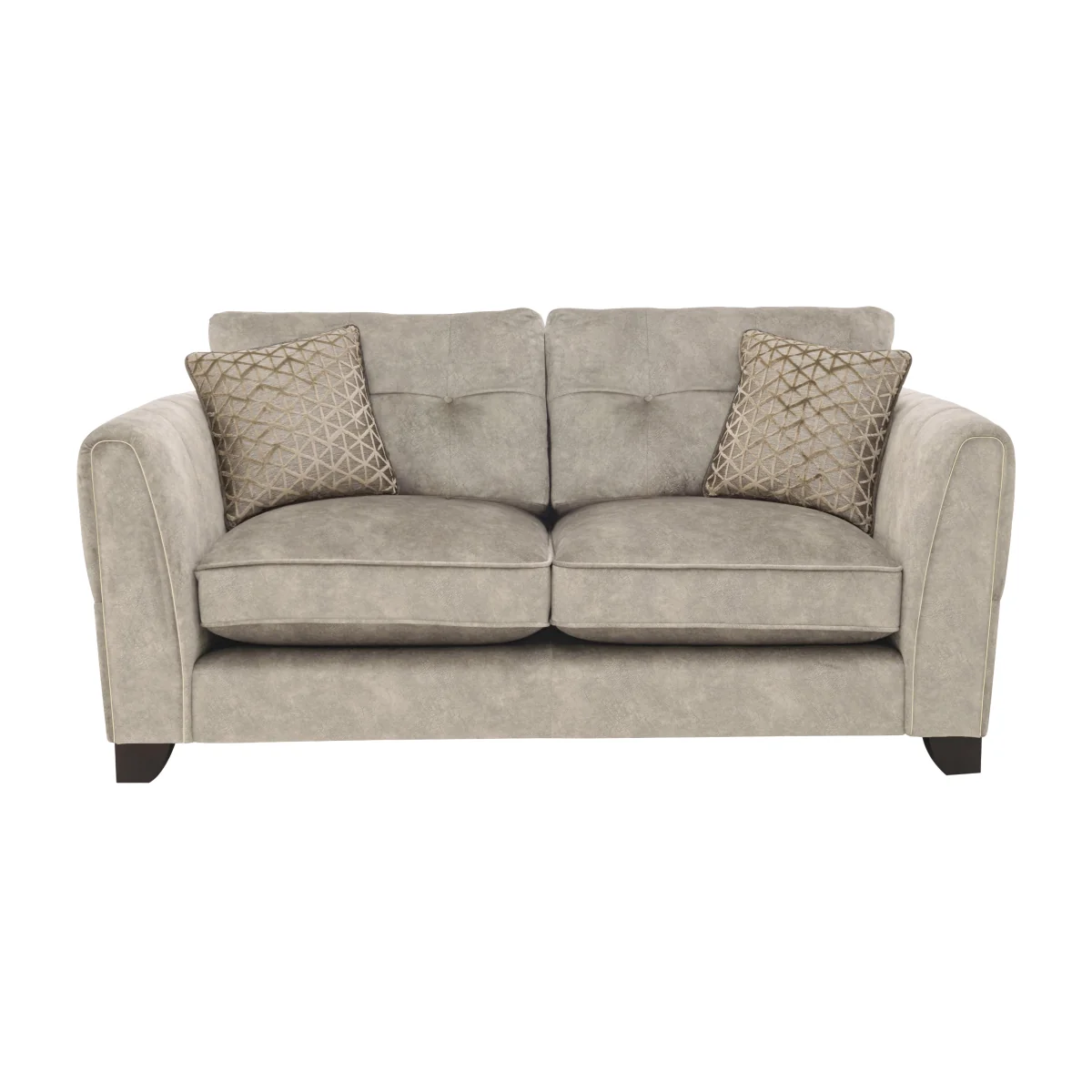 Mariah 2 Seater Fabric Classic Back Sofa Bed - Dapple Cream with Brass Insert - Sofas and Armchairs - In Time for Christmas – image 1