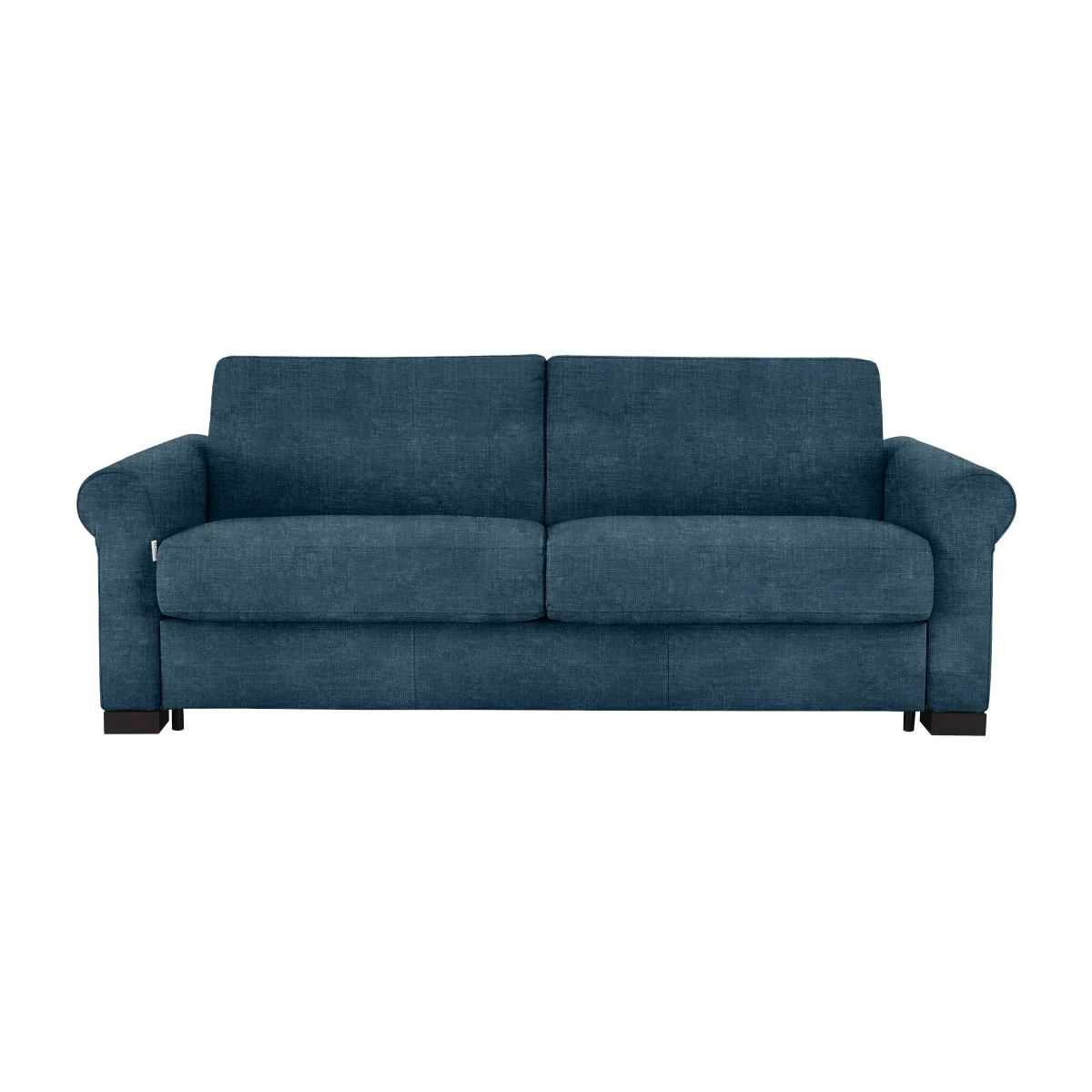 Nicoletti - Alcova 3 Seater Fabric Sofa Bed with Scroll Arms - Baobab Blue – image 1