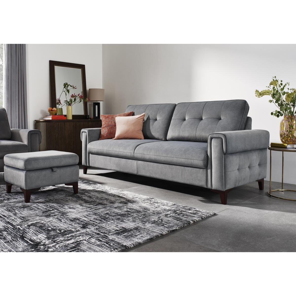 Zoom Fabric 3 Seater Sofa Bed - Halifax Sand – image 3