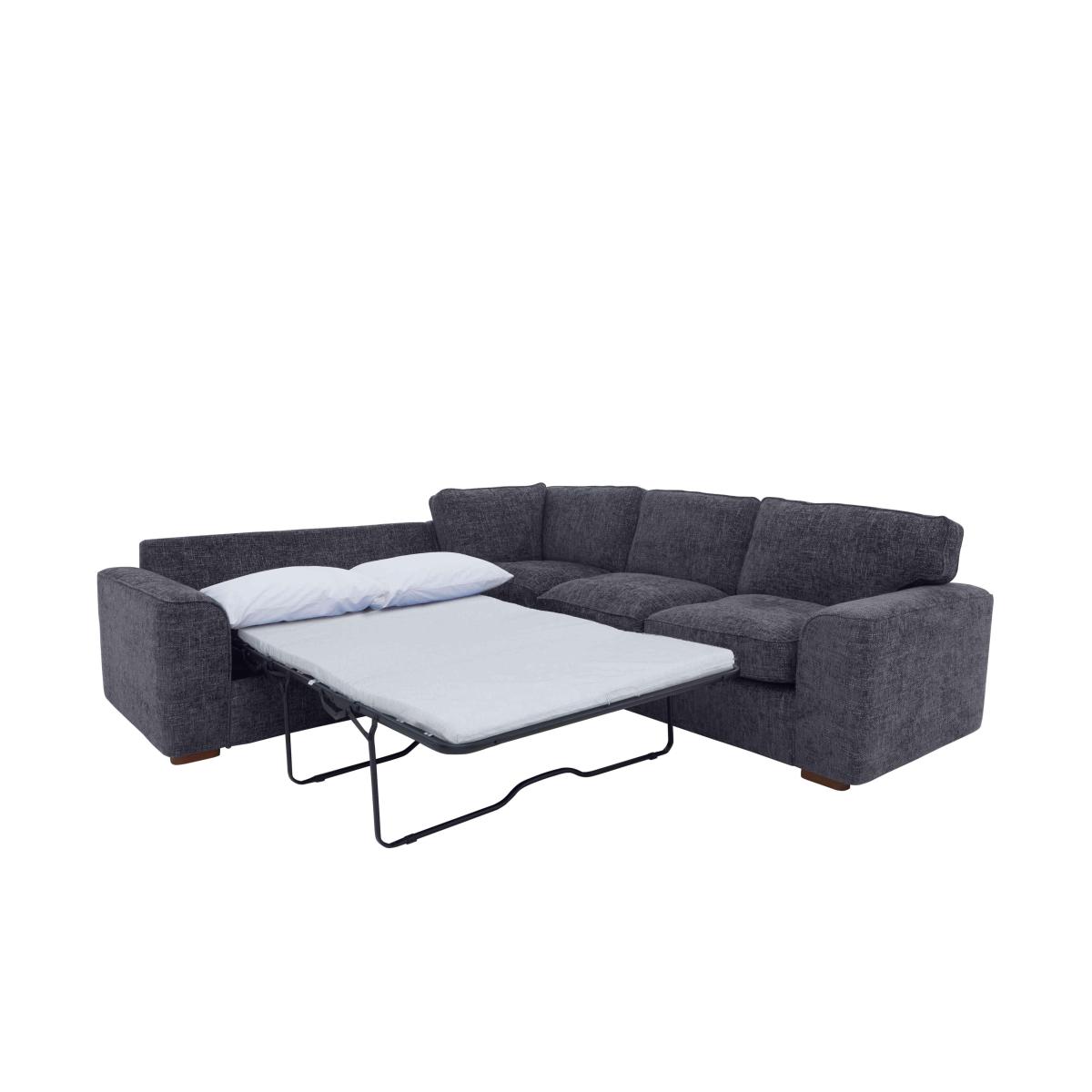 Emilia Large Fabric Corner Sofa Bed - Grey – image 8
