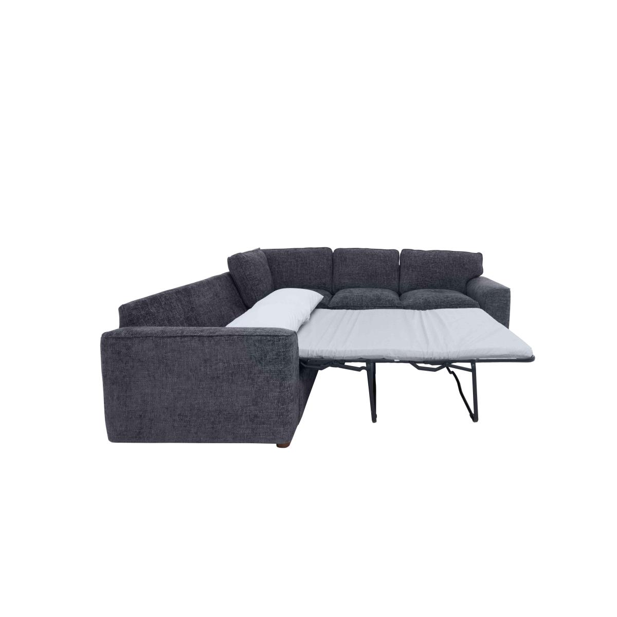 Emilia Large Fabric Corner Sofa Bed - Grey – image 10