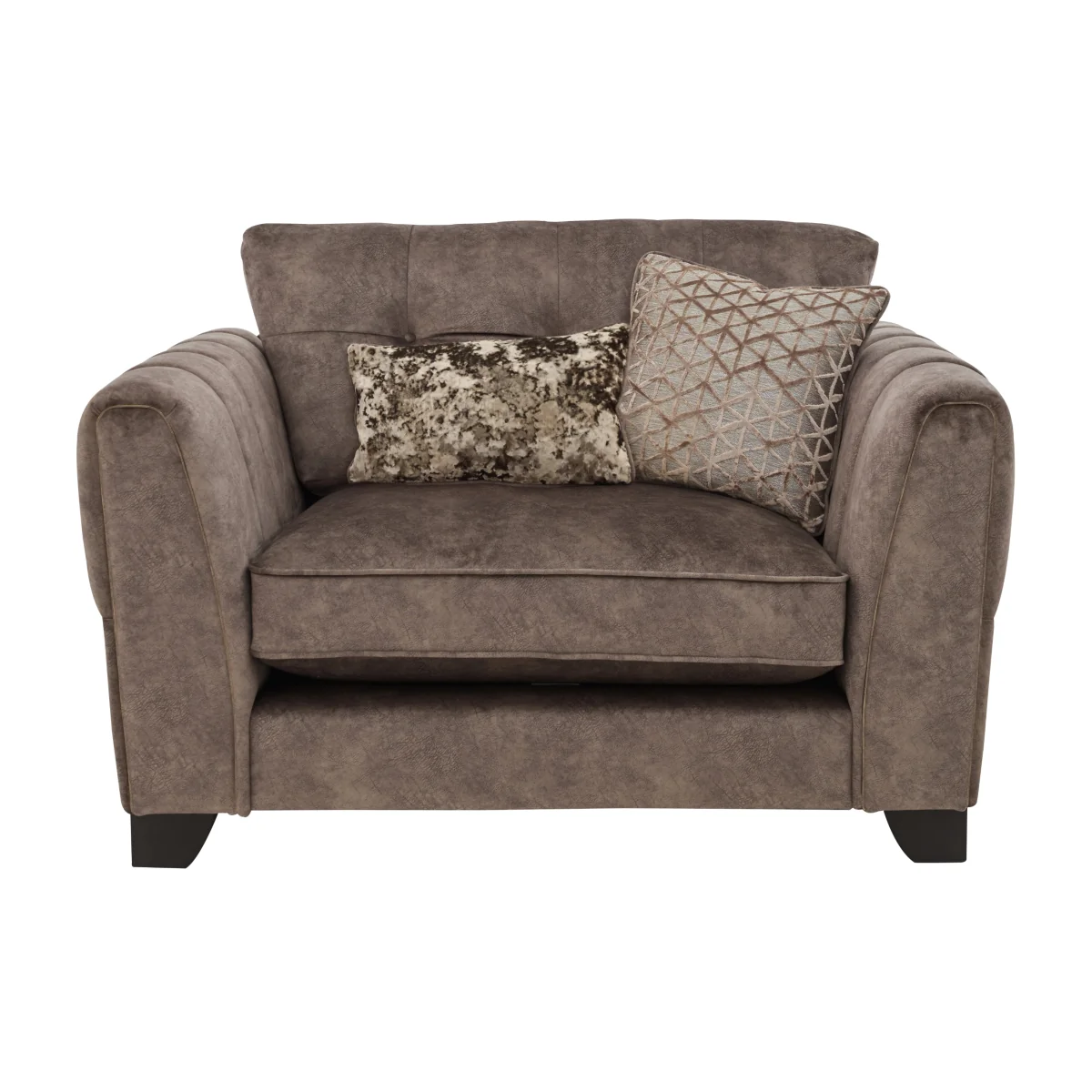 Mariah Fabric Classic Back Snuggler Sofa Bed - Dapple Chocolate - Sofas and Armchairs - In Time for Christmas – image 1