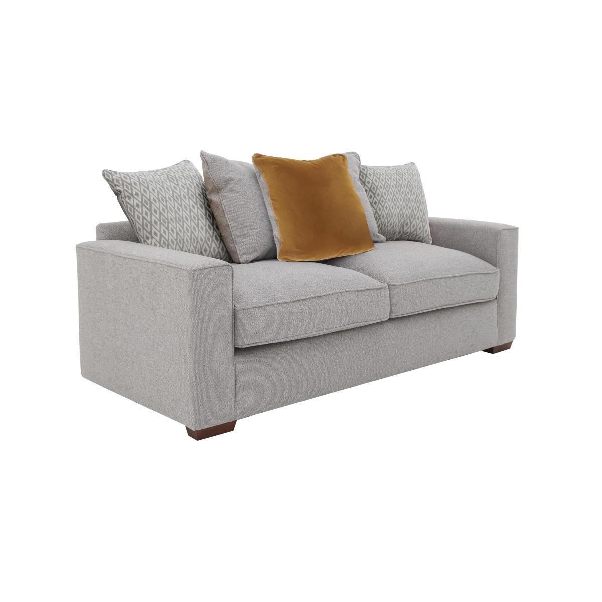 Comfi 3 Seater Fabric Pillow Back Sofa Bed - Grey – image 4