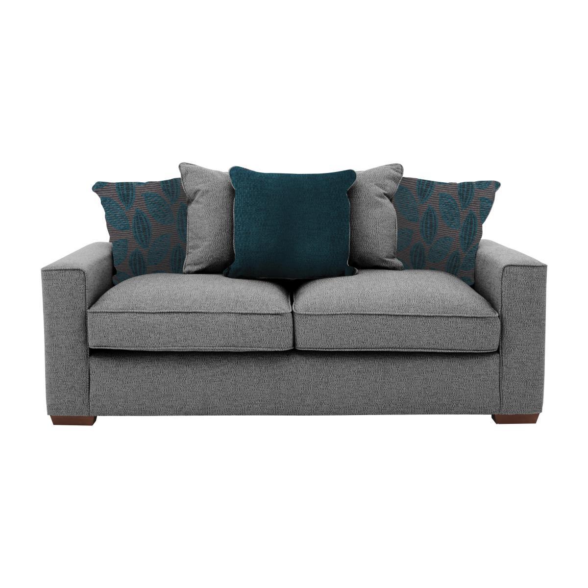 Comfi 3 Seater Fabric Pillow Back Sofa Bed - Grey – image 1