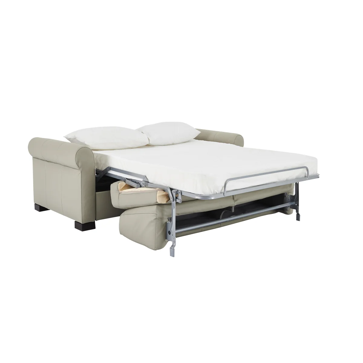 Nicoletti - Alcova 2 Seater Leather Sofa Bed with Scroll Arms - Sofas and Armchairs - In Time for Christmas – image 7