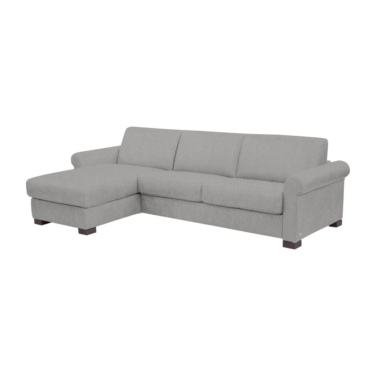 Nicoletti - Alcova 3 Seater Fabric Sofa Bed with Storage Chaise with Scroll Arms - Grey – image 1