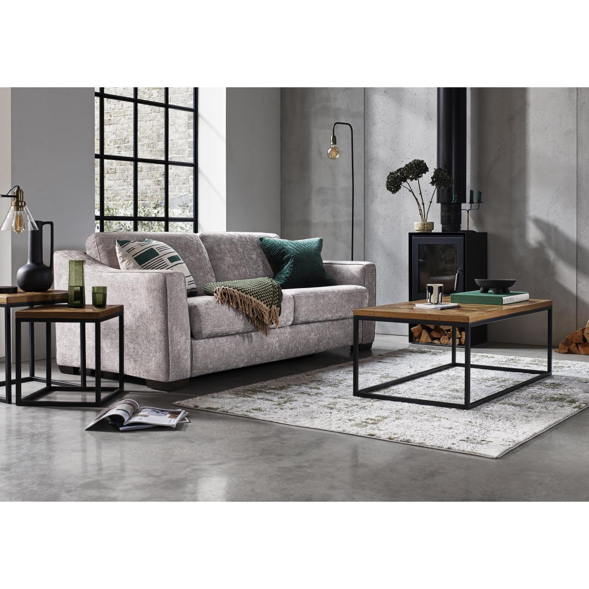 Optimus Space Saving Fabric Sofa Bed with Memory Foam Mattress - R28 Beige – image 2