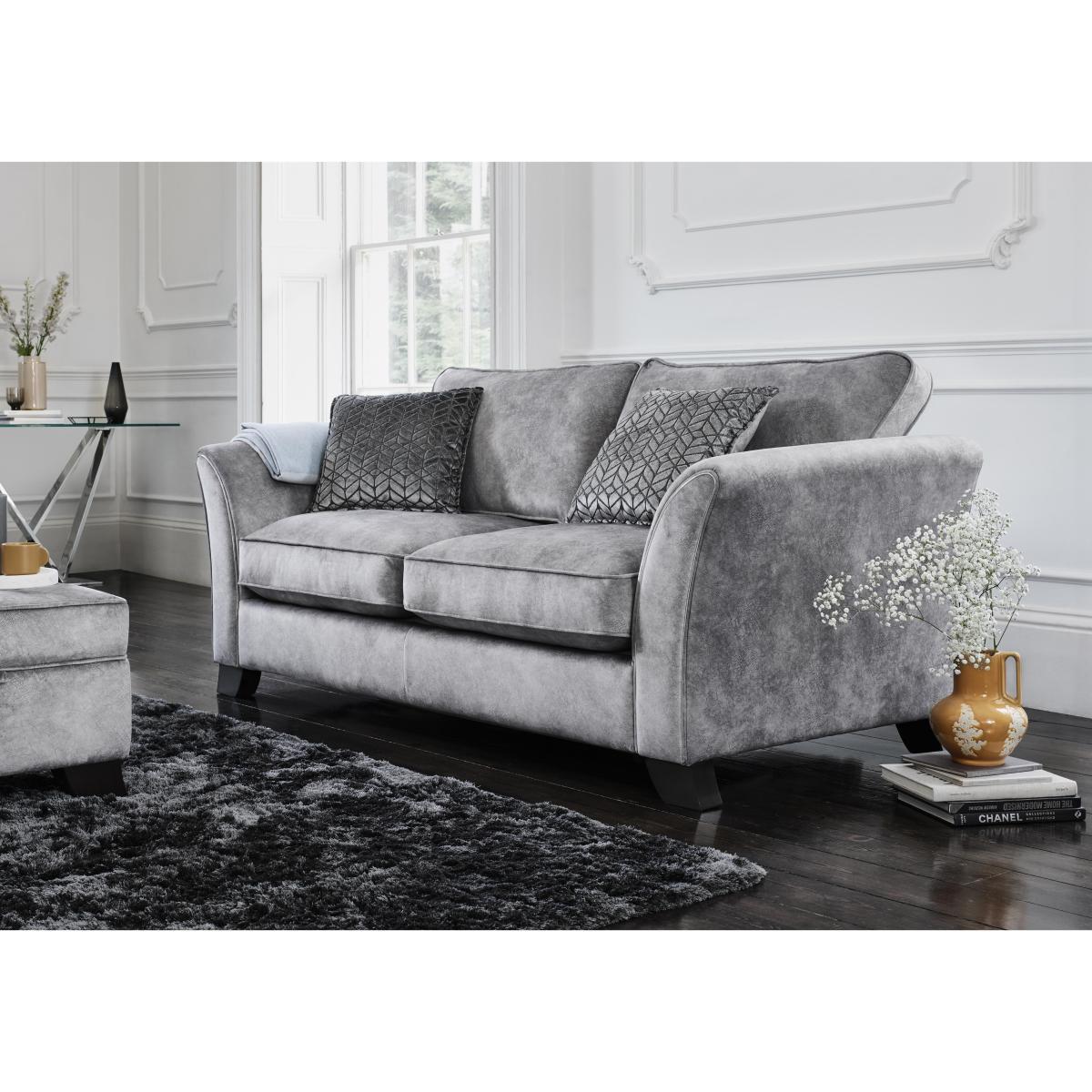 Amora 3 Seater Fabric Classic Back Sofa Bed – image 2
