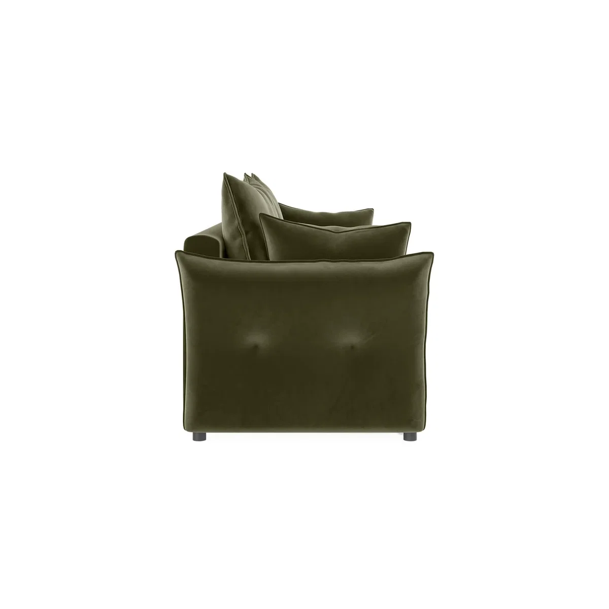 3 Seater Pull-Out Sofa Bed with Storage in Khaki Green Velvet - Gaia – image 9