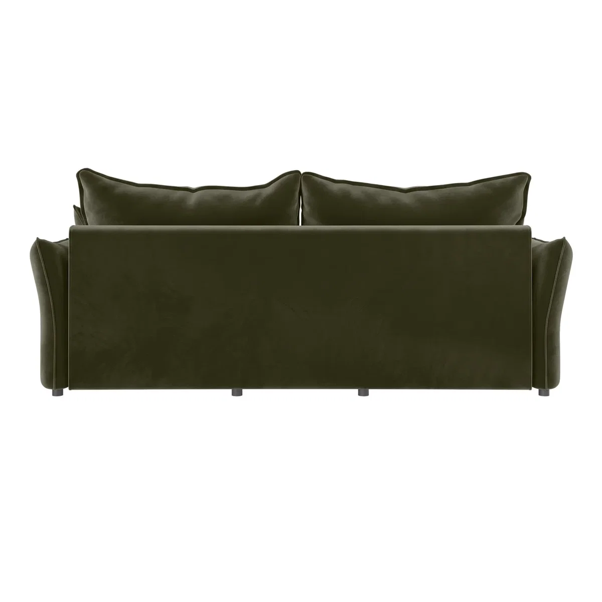 3 Seater Pull-Out Sofa Bed with Storage in Khaki Green Velvet - Gaia – image 10