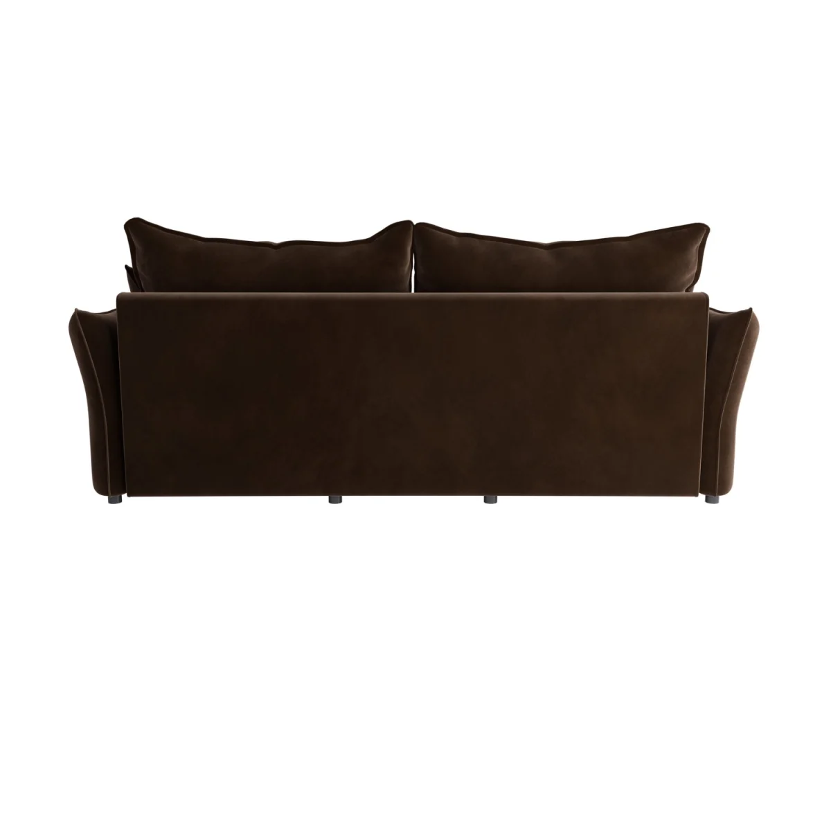 3 Seater Pull-Out Sofa Bed with Storage in Chocolate Brown Velvet - Gaia – image 10