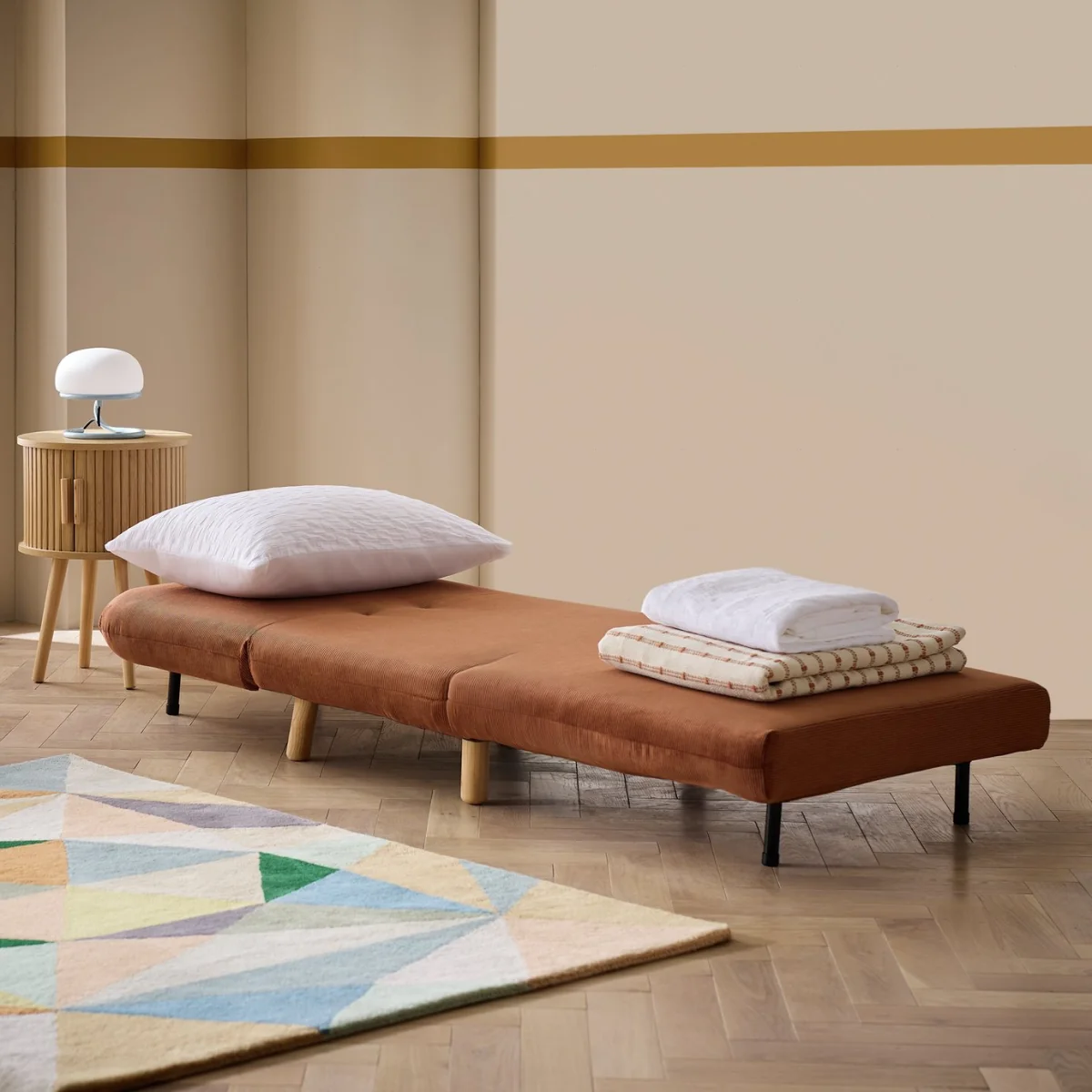 Habitat Benji Single Fabric Chairbed - Rust – image 3