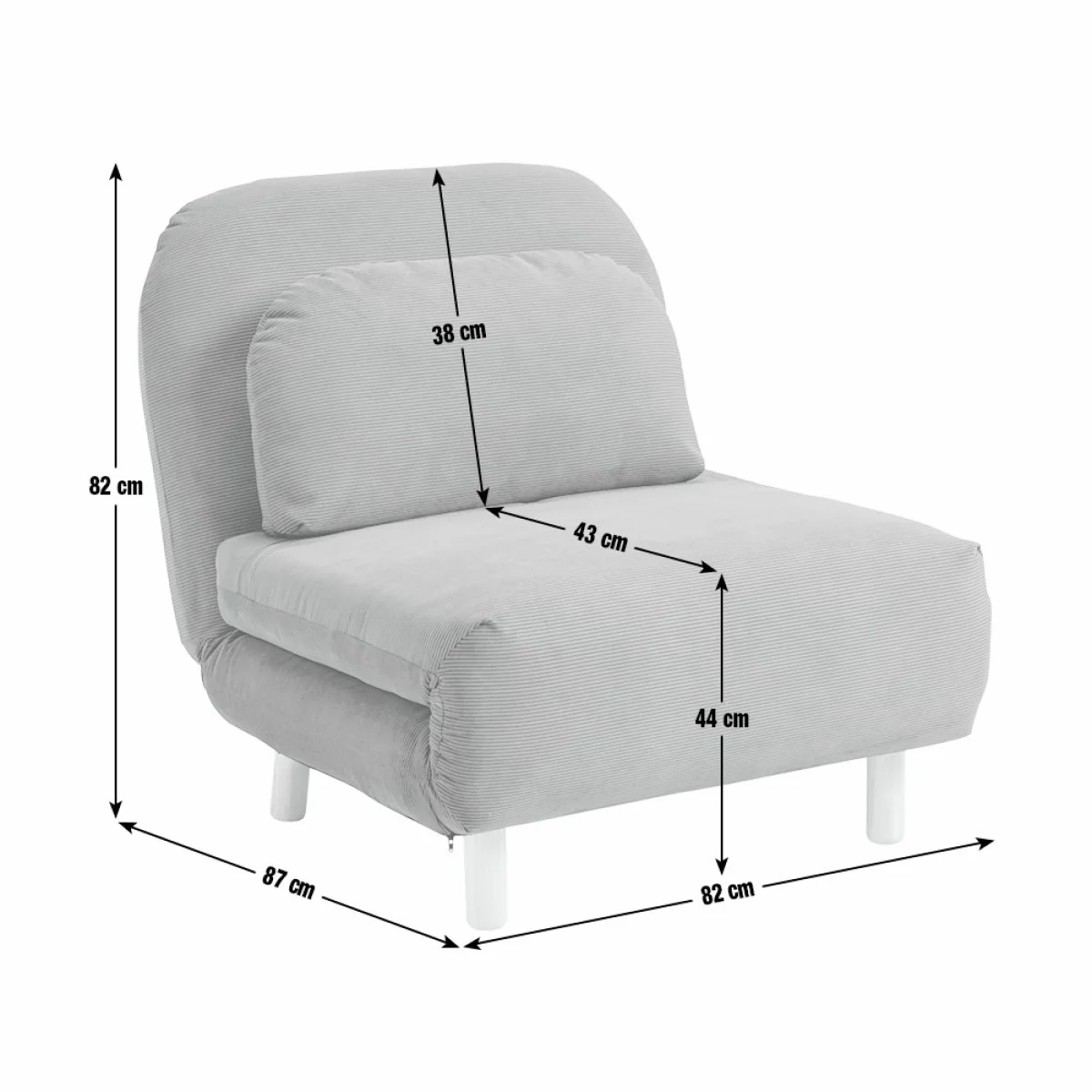 Habitat Benji Single Fabric Chairbed - Rust – image 10