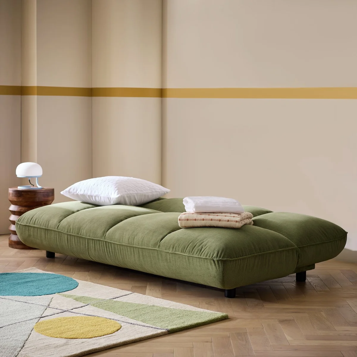 Habitat Bollo Fabric Clic Clac Sofa Bed - Green – image 3