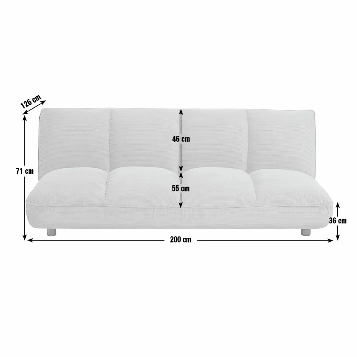 Habitat Bollo Fabric Clic Clac Sofa Bed - Green – image 9