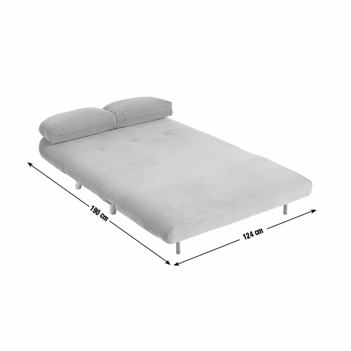 Habitat Benji Fabric 2 Seater Sofa Bed - Blue – image 11