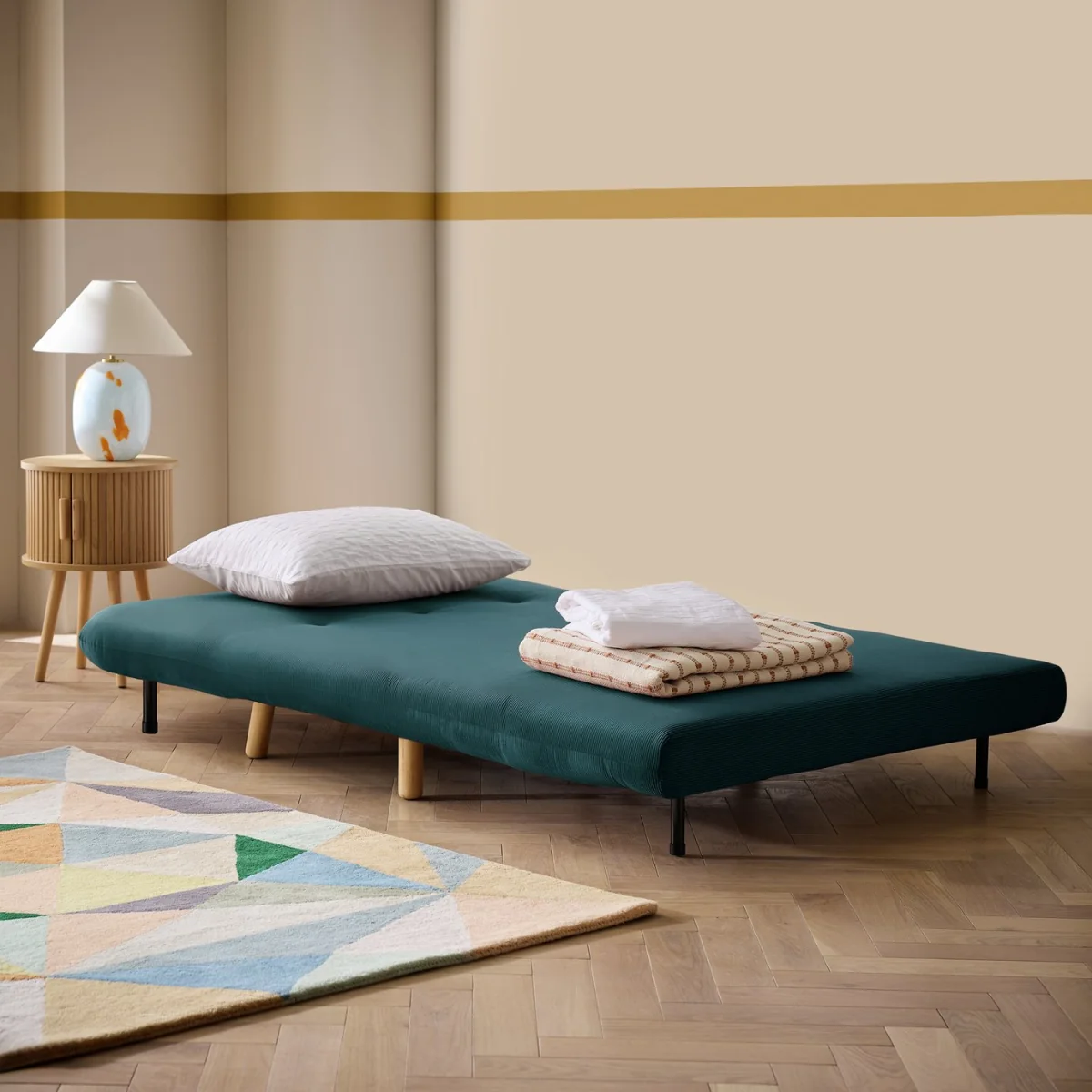 Habitat Benji Fabric 2 Seater Sofa Bed - Blue – image 3