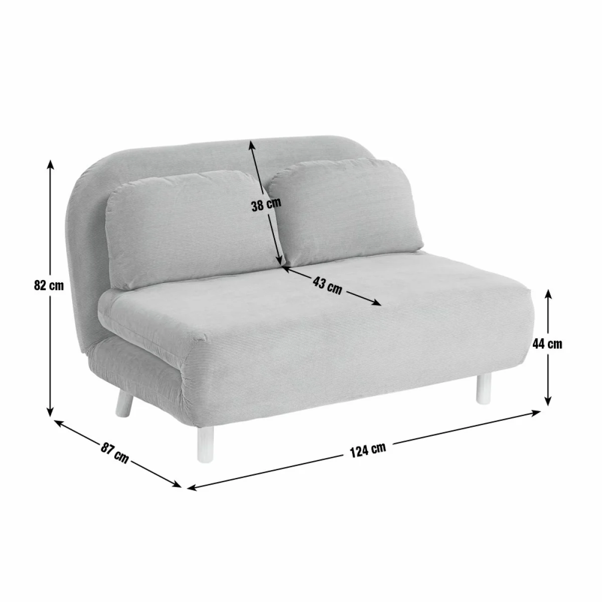 Habitat Benji Fabric 2 Seater Sofa Bed - Blue – image 10