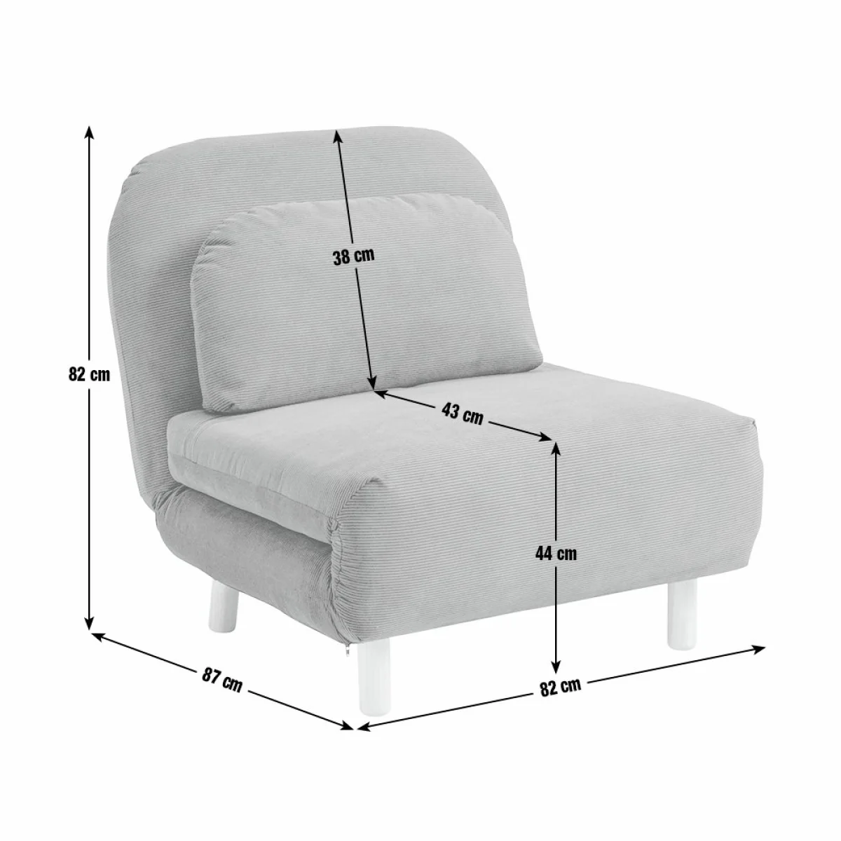 Habitat Benji Single Fabric Chairbed - Green – image 10