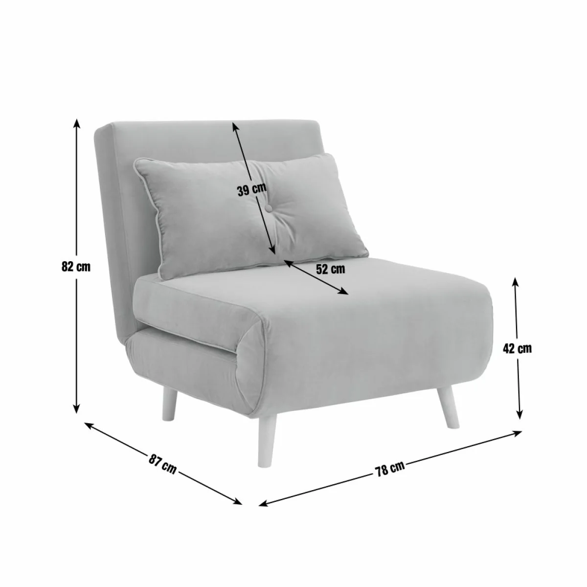 Habitat Roma Single Velvet Chairbed - Teal – image 8